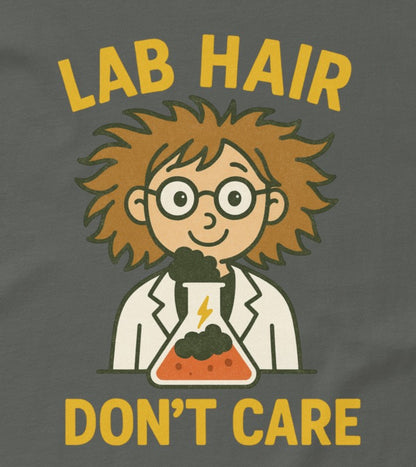 Charcoal grey Lab Hair Don’t Care T-shirt product view